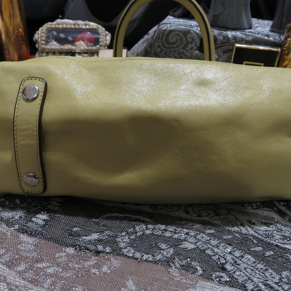 Coach Soho East West Satchel Mustard Yellow Gold Handbag Purse Tote - Picture 8 of 16